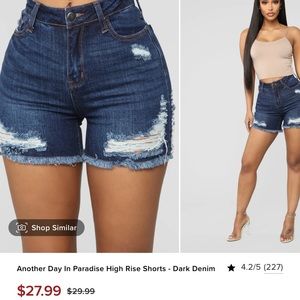 Denim fashionnova shorts